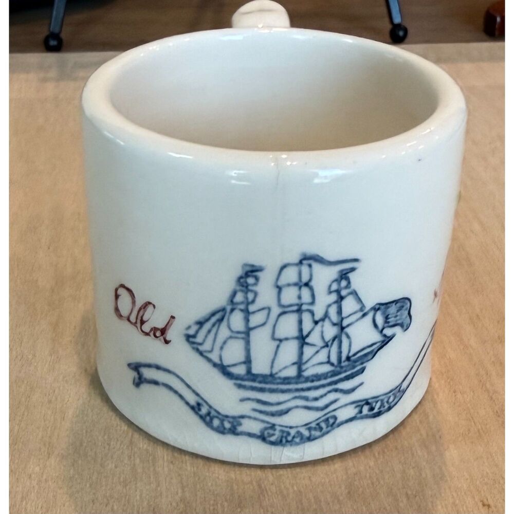Vintage Old Spice Shaving Mug Grand Turk Ship Pottery Ceramic Cup